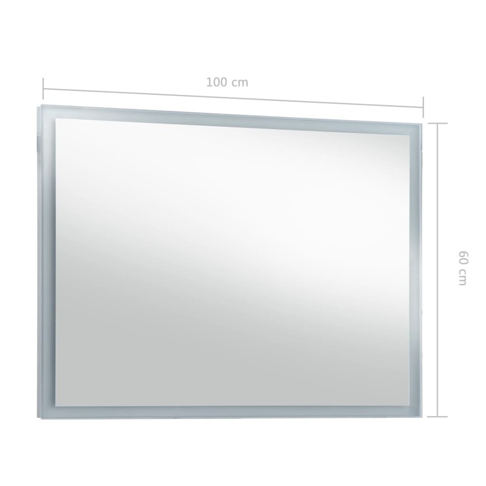 Espejo de pared de baño con LED 100x60