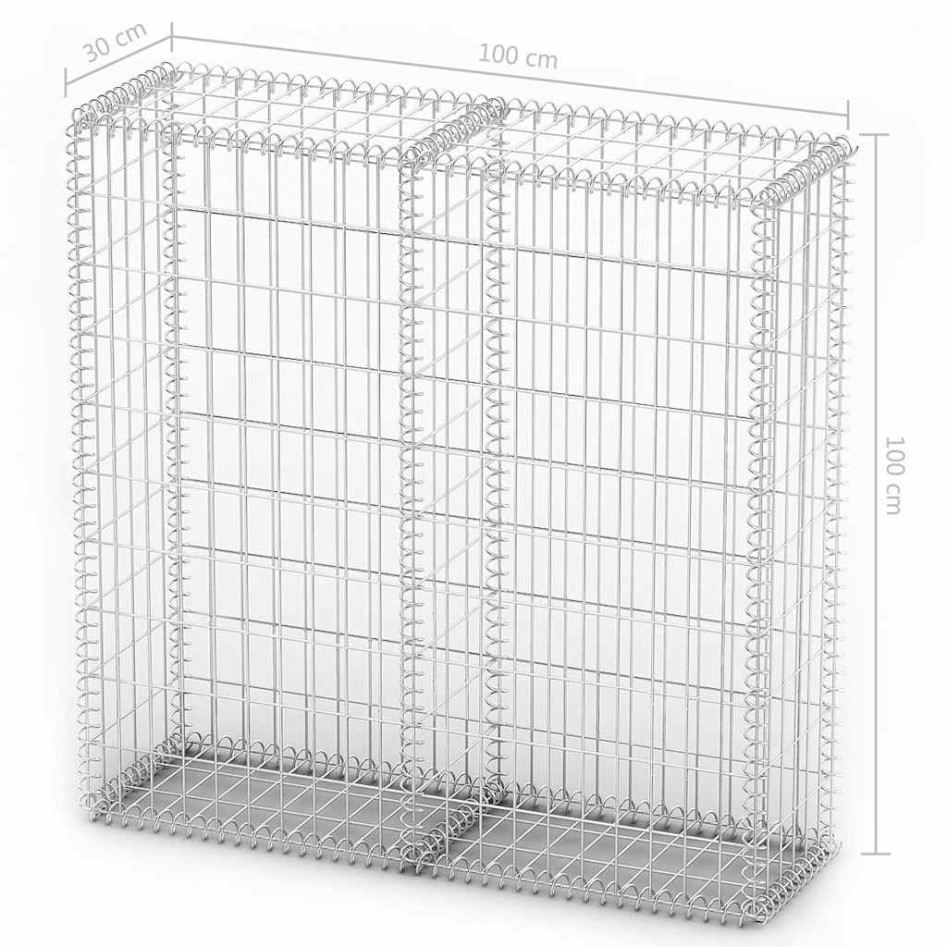 Cesta para muro de gaviones de alambre galvanizado