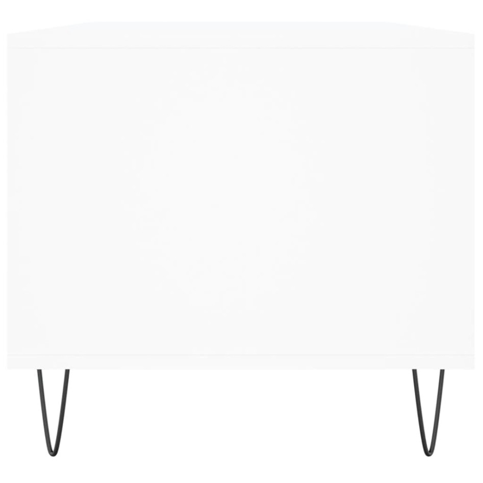 Mesa de centro madera contrachapada blanca 90x49x45