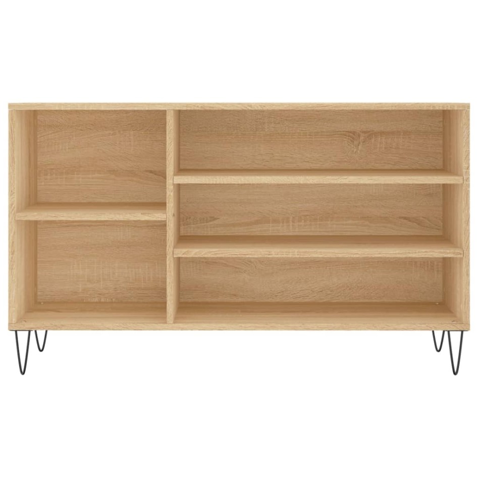 Mueble zapatero madera contrachapada roble Sonoma 102x36x60