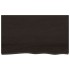 Encimera baño madera maciza tratada marrón oscuro 100x60x2