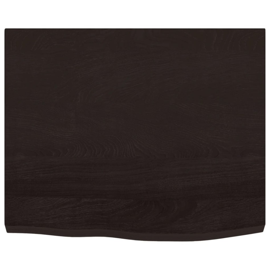 Encimera de baño madera tratada marrón oscuro 60x60x(2-4)