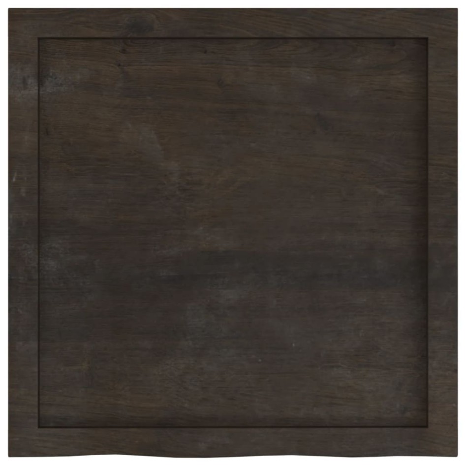 Encimera de baño madera tratada marrón oscuro 60x60x(2-4)