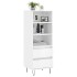 Aparador alto madera contrachapada blanco brillo 40x36x110