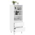 Aparador alto madera contrachapada blanco brillo 40x36x110