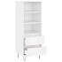 Aparador alto madera contrachapada blanco brillo 40x36x110