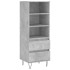 Aparador alto madera contrachapada gris hormigón 40x36x110