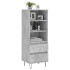 Aparador alto madera contrachapada gris hormigón 40x36x110