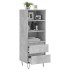 Aparador alto madera contrachapada gris hormigón 40x36x110