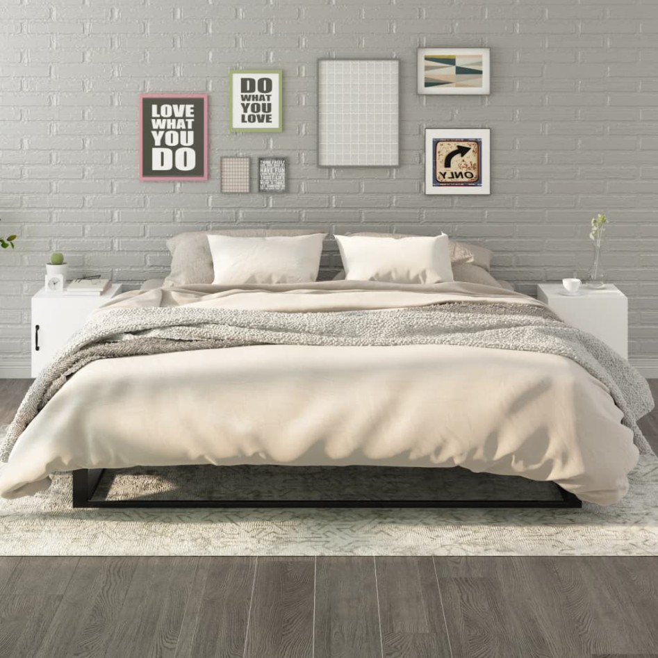 Mesitas de noche 2 unidades madera contrachapada