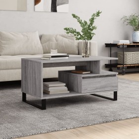 Mesa de centro madera contrachapada gris Sonoma 90x49x45