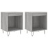 Mesita de noche 2 uds madera ingeniería gris Sonoma 40x35x50