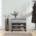 Mueble zapatero madera contrachapada gris hormigón 70x36x60
