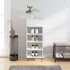 Mueble zapatero madera contrachapada blanco brillo 40x36x105