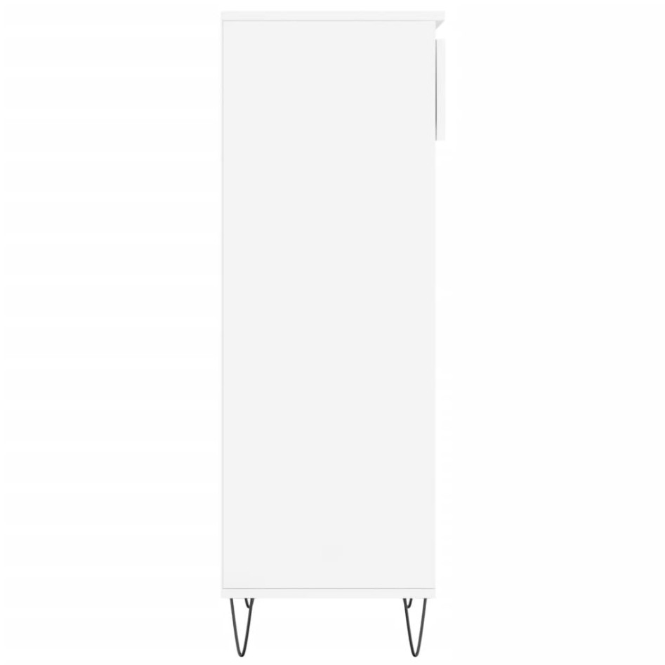 Mueble zapatero madera contrachapada blanco brillo 40x36x105