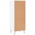 Mueble zapatero madera contrachapada blanco brillo 40x36x105