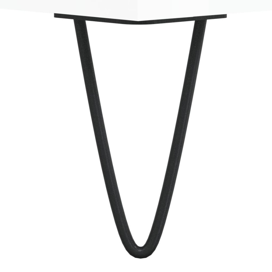 Mueble zapatero madera contrachapada blanco brillo 40x36x105