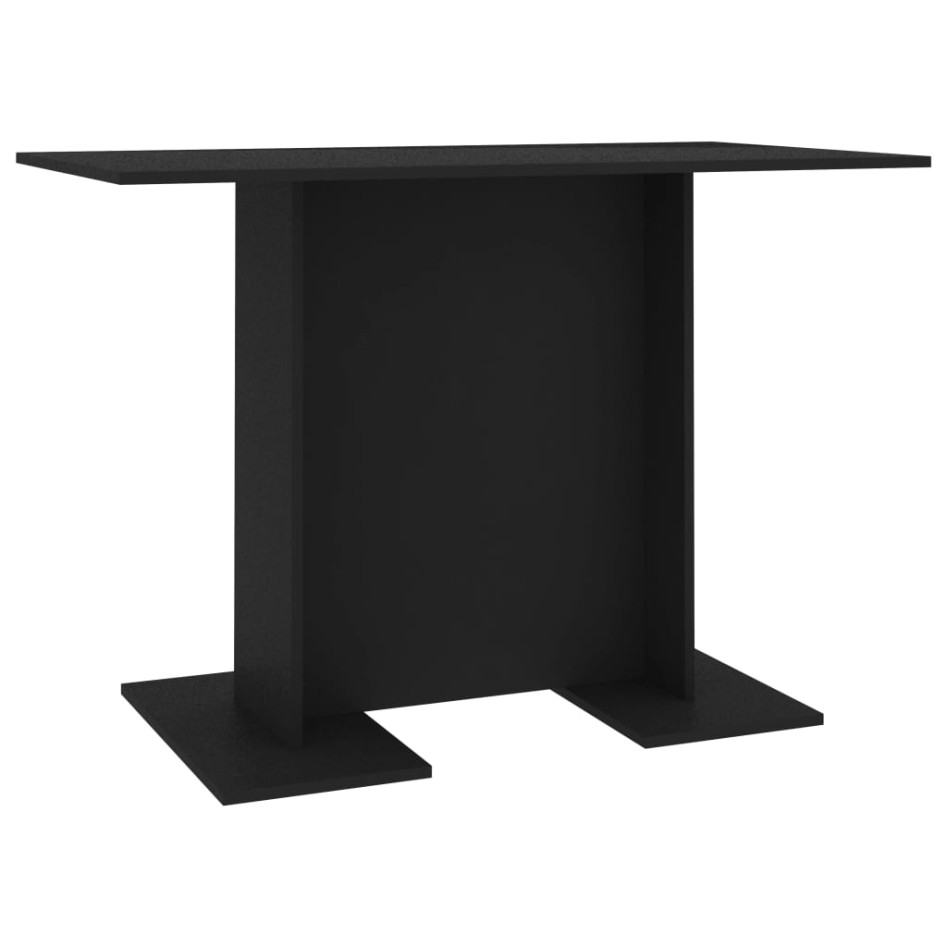 Mesa de comedor de madera contrachapada negro 110x60x75