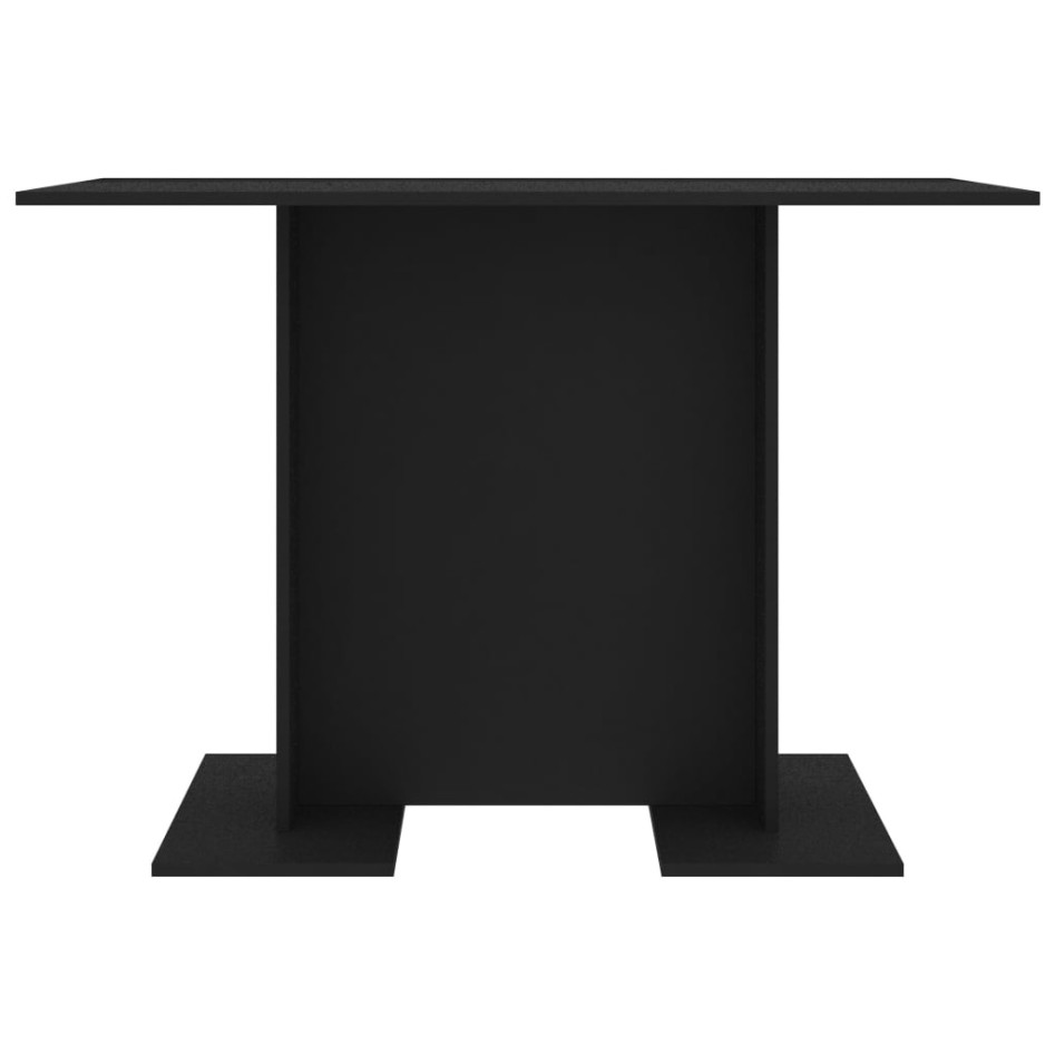 Mesa de comedor de madera contrachapada negro 110x60x75