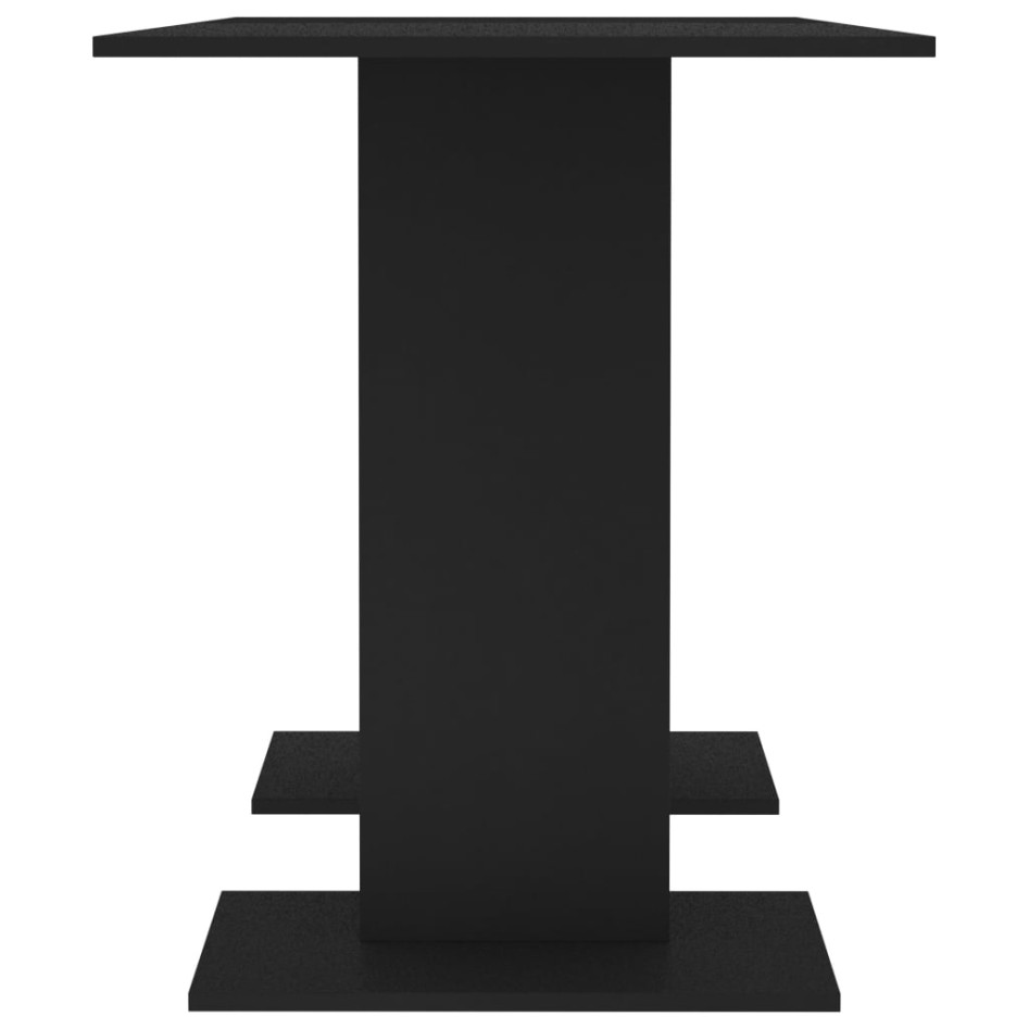 Mesa de comedor de madera contrachapada negro 110x60x75