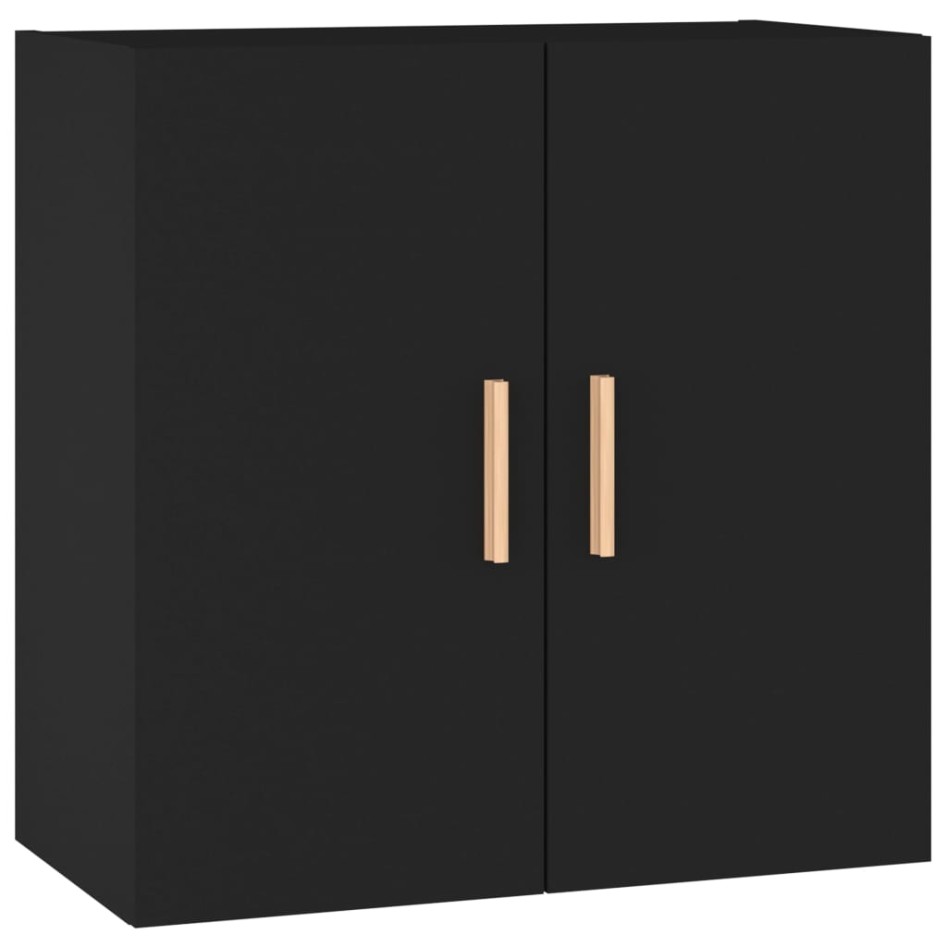 Armario de pared madera contrachapada negro 60x30x60