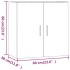Armario de pared madera contrachapada negro 60x30x60