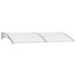 Marquesina para puerta PC gris y transparente 240x75