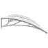 Marquesina para puerta PC gris y transparente 240x75