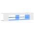 Mueble de TV con luces LED blanco 135x39x30