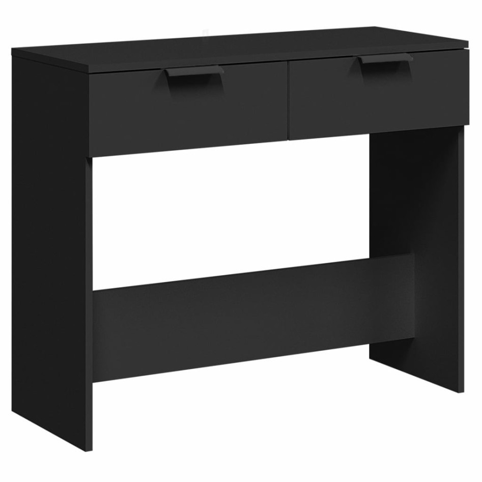 Mesa consola madera de ingeniería negro 90x36x75
