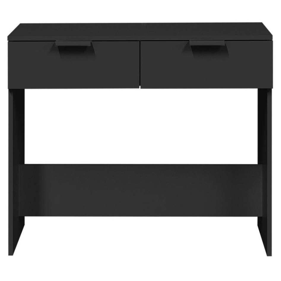 Mesa consola madera de ingeniería negro 90x36x75