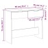 Mesa consola madera de ingeniería negro 90x36x75