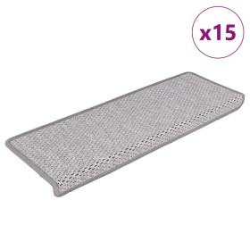 Alfombrillas autoadhesivas sisal 15 uds platina 65x21x4