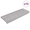 Alfombrillas autoadhesivas sisal 15 uds platina 65x21x4 cm