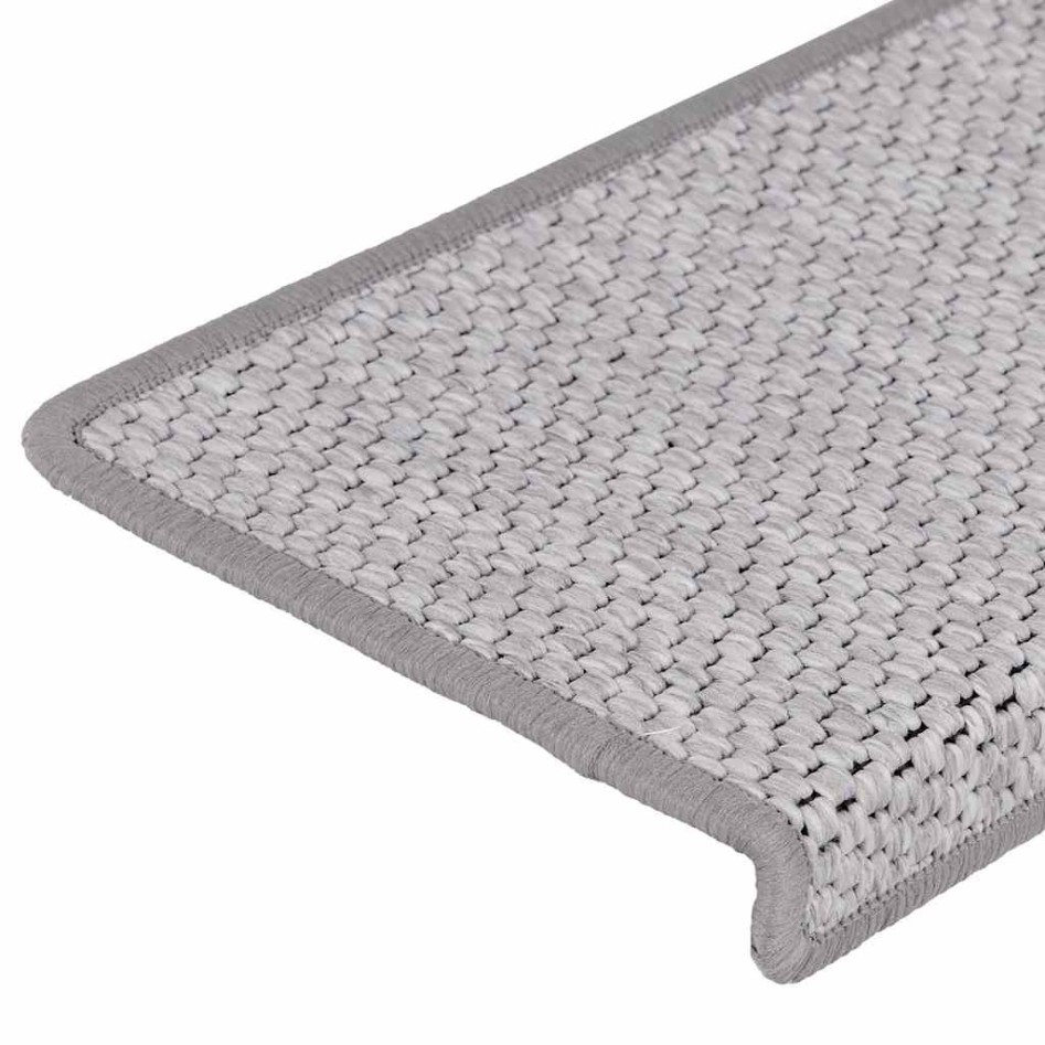 Alfombrillas autoadhesivas sisal 15 uds platina 65x21x4
