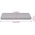 Alfombrillas autoadhesivas sisal 15 uds platina 65x21x4