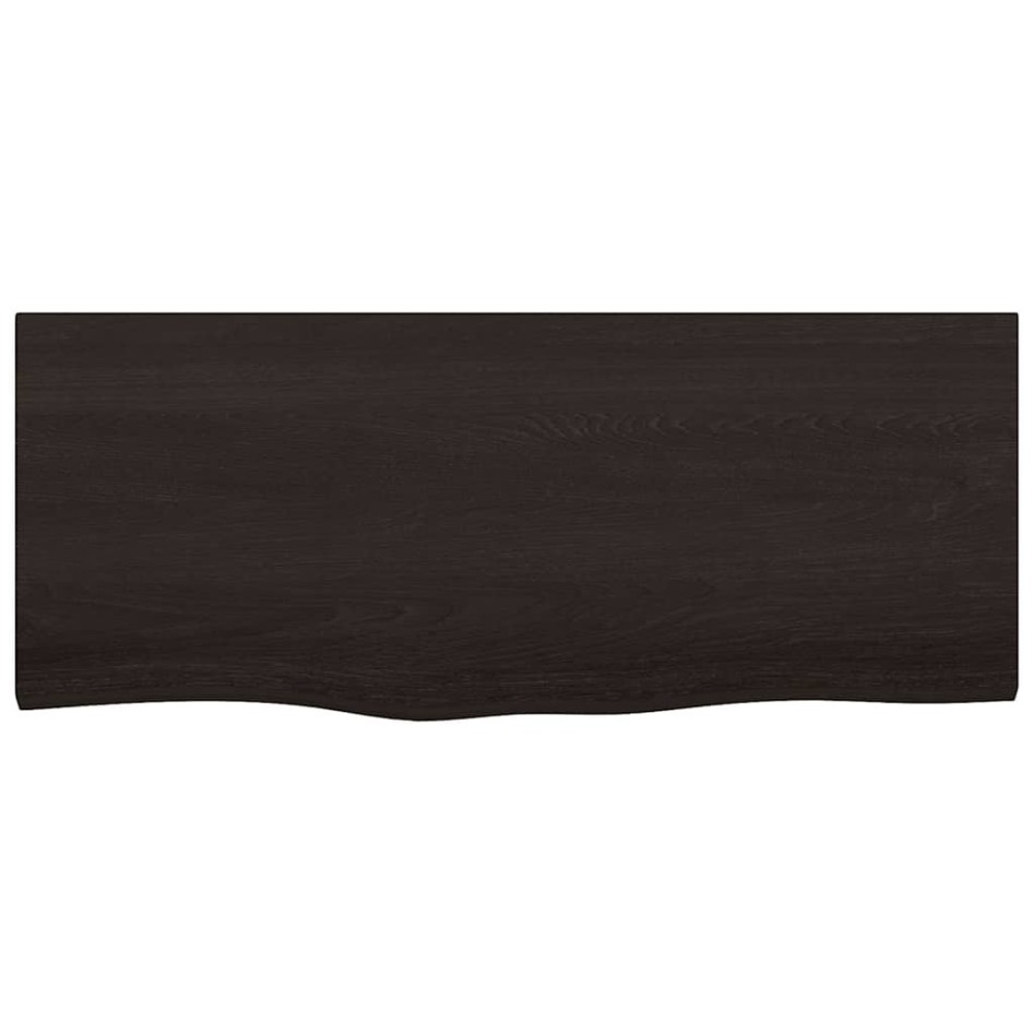 Encimera de baño madera tratada marrón oscuro 100x40x(2-6)