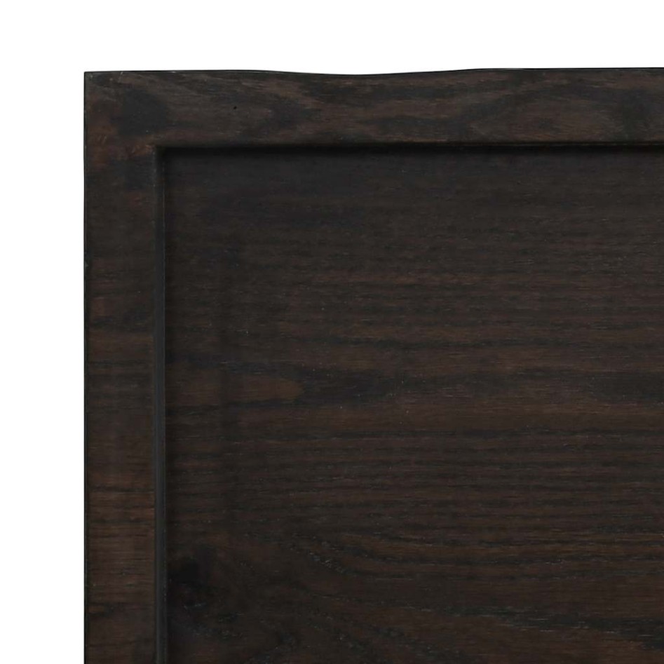 Encimera de baño madera tratada marrón oscuro 100x40x(2-6)