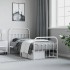 Estructura cama sin colchón con estribo metal blanco 90x200