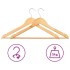 Juego de perchas para ropa 50 uds antideslizantes madera