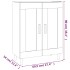 Aparador de madera contrachapada blanco 69,5x34x90