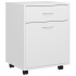Armario rodante de madera contrachapada blanco 45x38x54