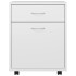 Armario rodante de madera contrachapada blanco 45x38x54