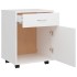 Armario rodante de madera contrachapada blanco 45x38x54