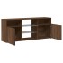 Mueble de TV con luces LED marrón roble 120x30x50