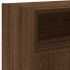 Mueble de TV con luces LED marrón roble 120x30x50