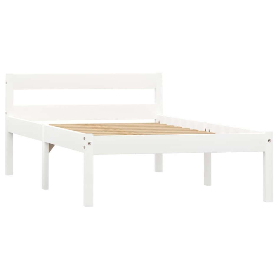 Estructura de cama sin colchón madera de pino blanco 90x200