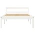 Estructura de cama sin colchón madera de pino blanco 90x200