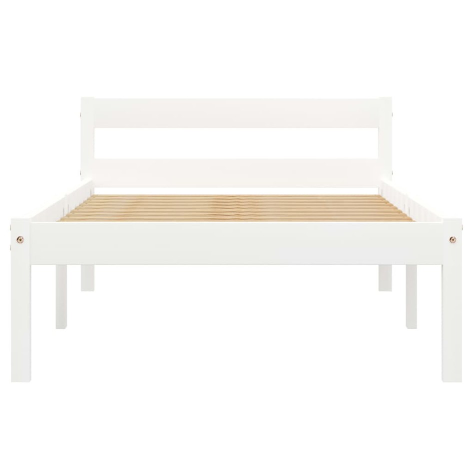 Estructura de cama sin colchón madera de pino blanco 90x200