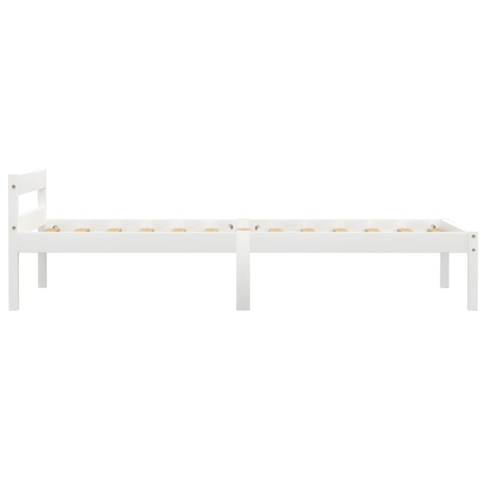 Estructura de cama sin colchón madera de pino blanco 90x200